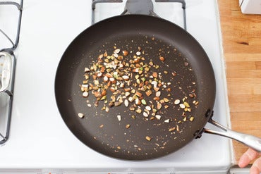 Toast the nuts: