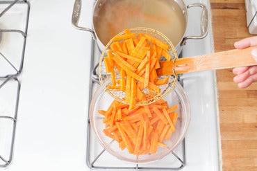 Cook the sweet potato: