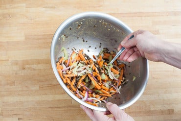 Dress the salad: