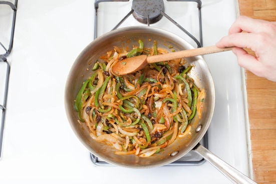 Cook the vegetables: