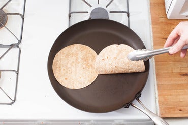 Warm the tortillas: