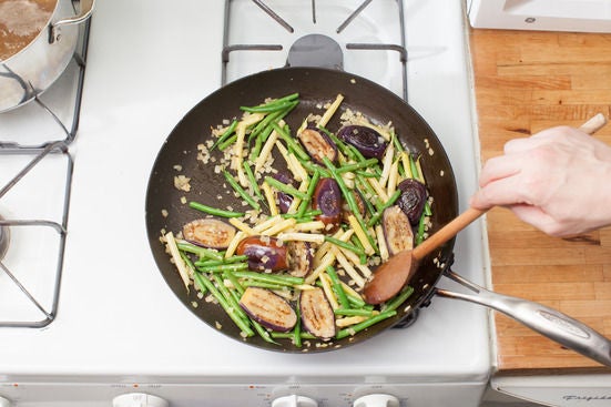 Cook the vegetables: