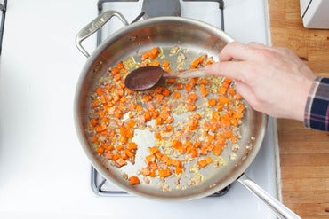 Cook the aromatics: