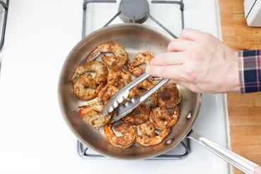 Cook the shrimp: