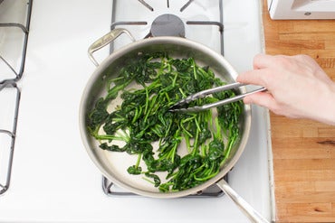 Start the spinach: