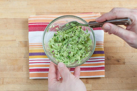 Make the guacamole: