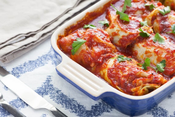 Stuffed Cabbage with Sweet-and-Sour Tomato Sauce