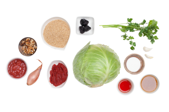 Stuffed Cabbage with Sweet-and-Sour Tomato Sauce ingredients
