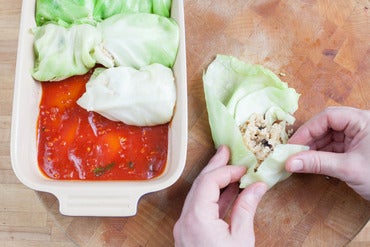 Stuff the cabbage & bake: