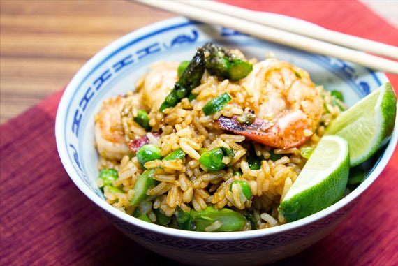 Shrimp & Asparagus Fried Rice