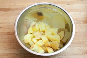 Boil the potatoes:
