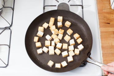 Cook the tofu: