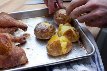 Finish the potatoes: