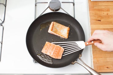 Cook the salmon: