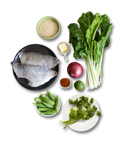 Chili-Rubbed Porgy with Lime Butter & Vegetable Quinoa ingredients