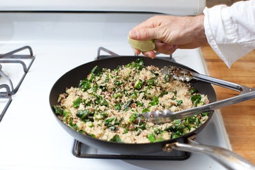 Add the quinoa:
