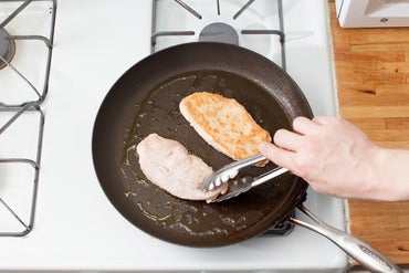 Cook the turkey cutlets:
