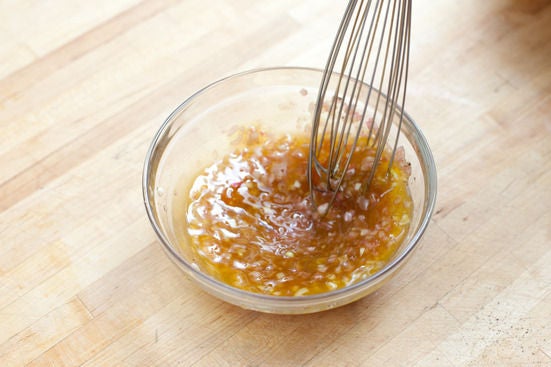 Make the dressing & salad: