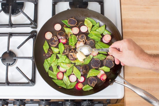 Cook the vegetables: