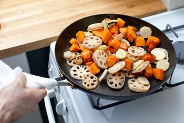 Cook the root vegetables: