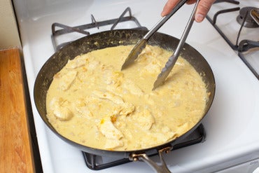 Simmer the curry: