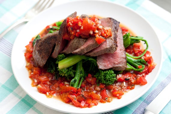 Steak with Salsa Rossa & Broccoli Rabe