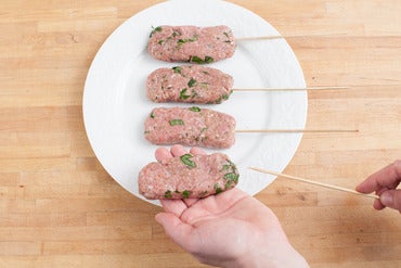 Make the kebabs:
