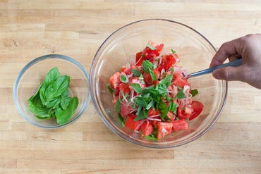 Make the panzanella: