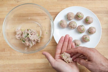 Form the meatballs: