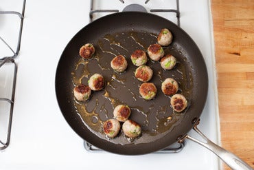 Cook the meatballs: