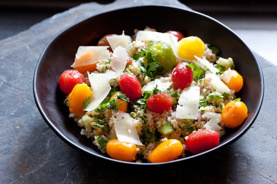 Tabbouleh with Heirloom Cherry Tomatoes, Manchego Cheese & Champagne Vinegar