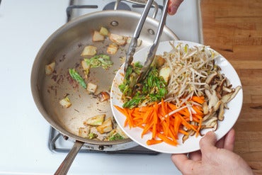 Cook the vegetables: