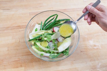 Dress the vegetables & enjoy: