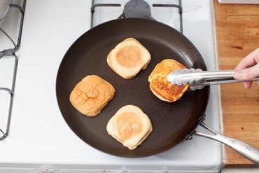 Toast the buns: