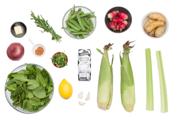 Summer Corn & Vegetable Chowder ingredients