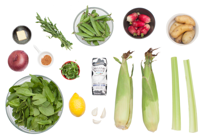 Summer Corn & Vegetable Chowder ingredients