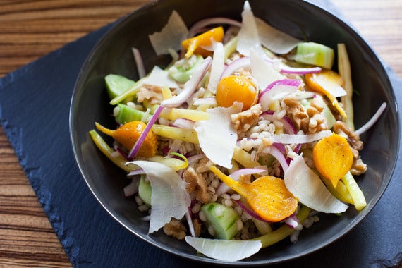 Barley-Wax Bean Salad with Golden Beets & Heirloom Cucumbers