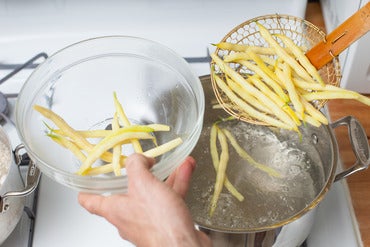 Cook the wax beans: