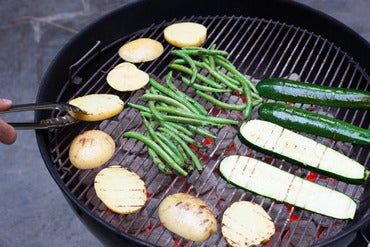 Grill the vegetables: