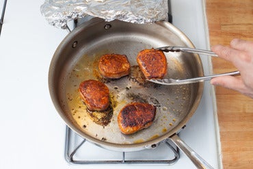 Cook the pork: