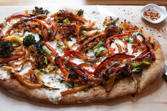 Peperonata Pizza with Broccolini & Fresh Mozzarella