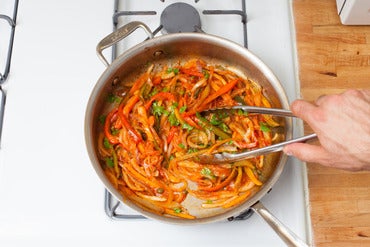 Finish the peperonata: