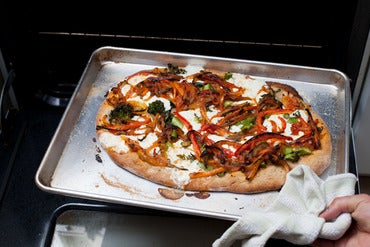 Bake the pizza: