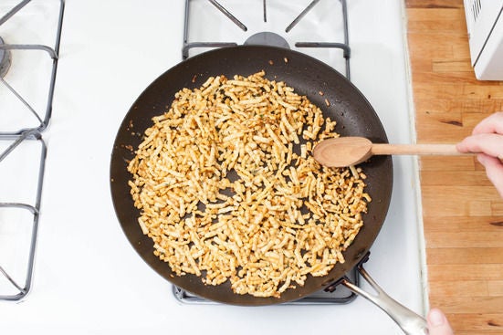 Finish the spaetzle:
