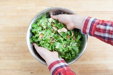Make the vinaigrette & salad: