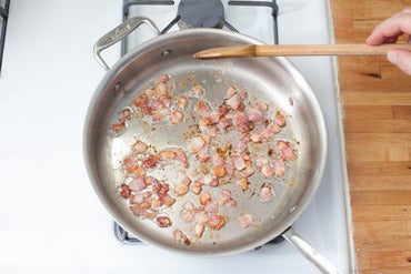 Cook the bacon: