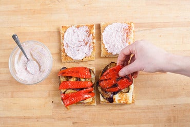 Assemble the sandwich & salad: