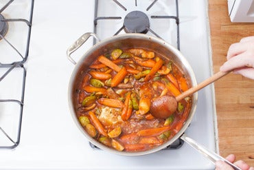 Add the liquids: