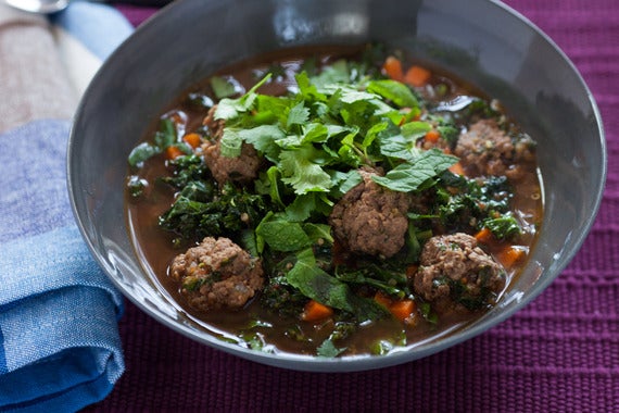Mexican Albondigas Soup with Kale & Quinoa