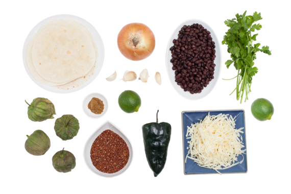 Black Bean & Quinoa Enchiladas with Salsa Verde ingredients